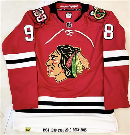 Chicago Blackhawks 100th Anniversary inside collar Chicago Blackhawks 100th Anniversary inside collar