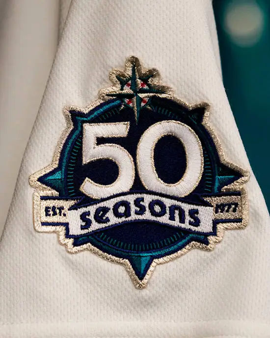 Seattle Mariners 50 Seasons Patch Seattle Mariners 50 Seasons Patch