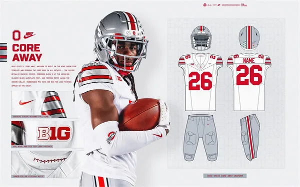 Ohio State Buckeyes 2026 White Sub Zero Football Jersey Ohio State Buckeyes 2026 White Sub Zero Football Jersey