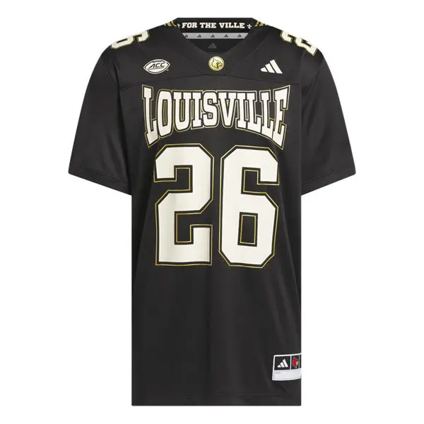 Stitched Louisville Cardinals 2026 Black For the Ville Jersey Stitched Louisville Cardinals 2026 Black For the Ville Jersey