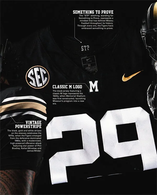 Missouri Tigers 100th Anniversary Football Throwback Jersey