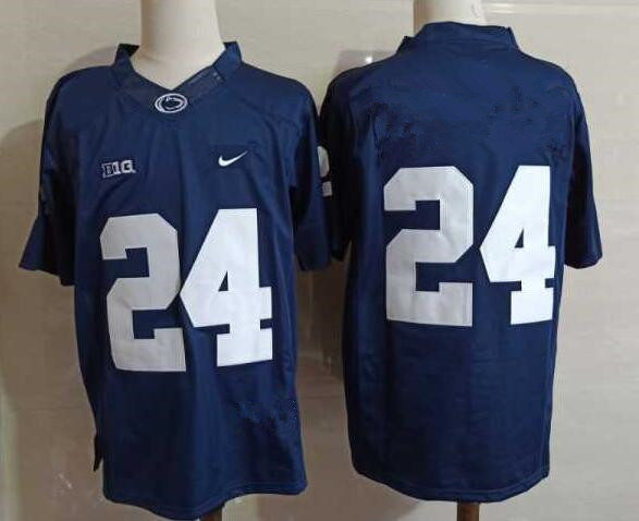 Mens Penn State Nittany Lions #24 Miles Sanders Navy Football Jersey -Without Name Mens Penn State Nittany Lions #24 Miles Sanders Navy Football Jersey -Without Name