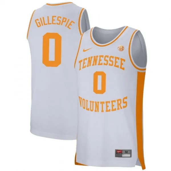 Tennessee Volunteers #0 Ja'Kobi Gillespie Nike 2025-26 White College Basketball Game Jersey