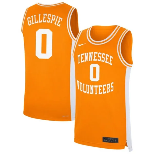 Tennessee Volunteers #0 Ja'Kobi Gillespie Nike 2025-26 Orange College Basketball Game Jersey