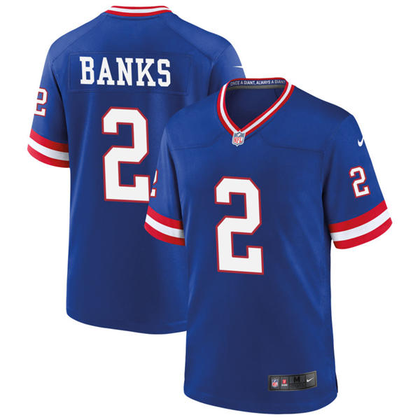 Youth New York Giants #2 Deonte Banks Nike Royal Classic Limited Jersey