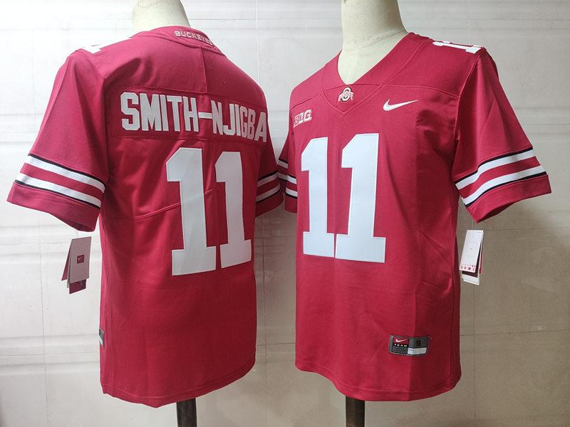 Men Ohio State Buckeyes #11 Jaxon Smith-Njigba Nike Scarlet College Football Game Jersey Men Ohio State Buckeyes #11 Jaxon Smith-Njigba Nike Scarlet College Football Game Jersey