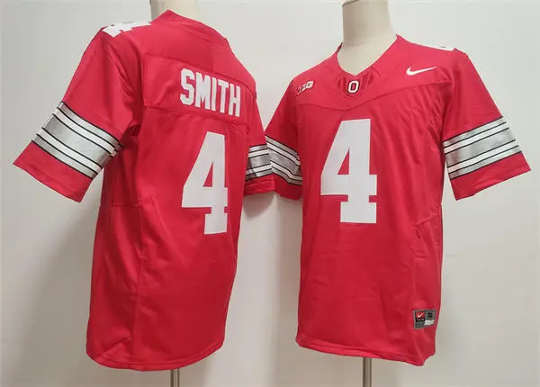 Men's Ohio State Buckeyes #4 Jeremiah Smith 2026 Scarlet Rush F.U.S.E Limited Football Jersey