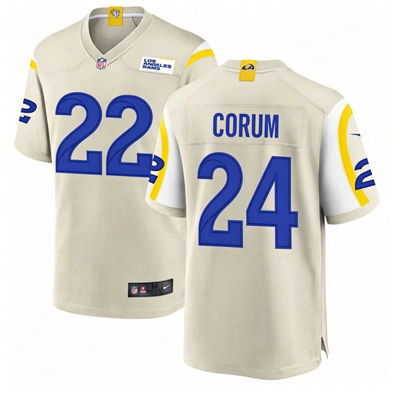 Youth Los Angeles Rams #24 Blake Corum Nike Bone Limited Jersey