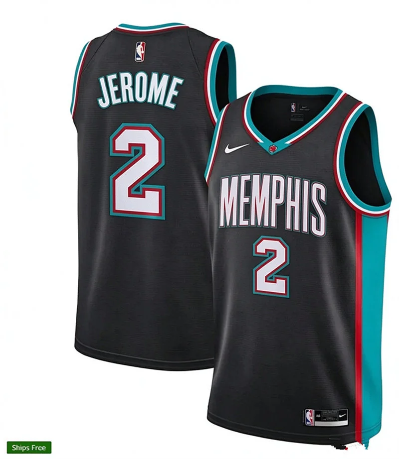 Mens Memphis Grizzlies #2 Ty Jerome Nike Black Classic Edition Swingman Jersey
