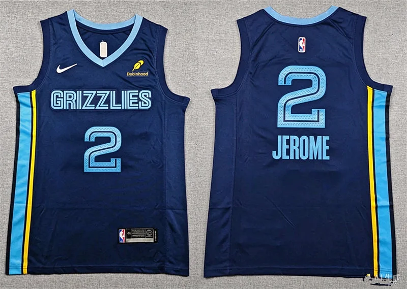 Mens Memphis Grizzlies #2 Ty Jerome Navy Icon Edition Swingman Jersey