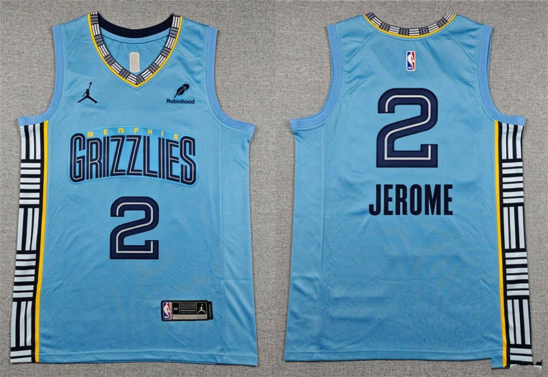 Mens Memphis Grizzlies #2 Ty Jerome Light Blue Statement Edition Swingman Jersey