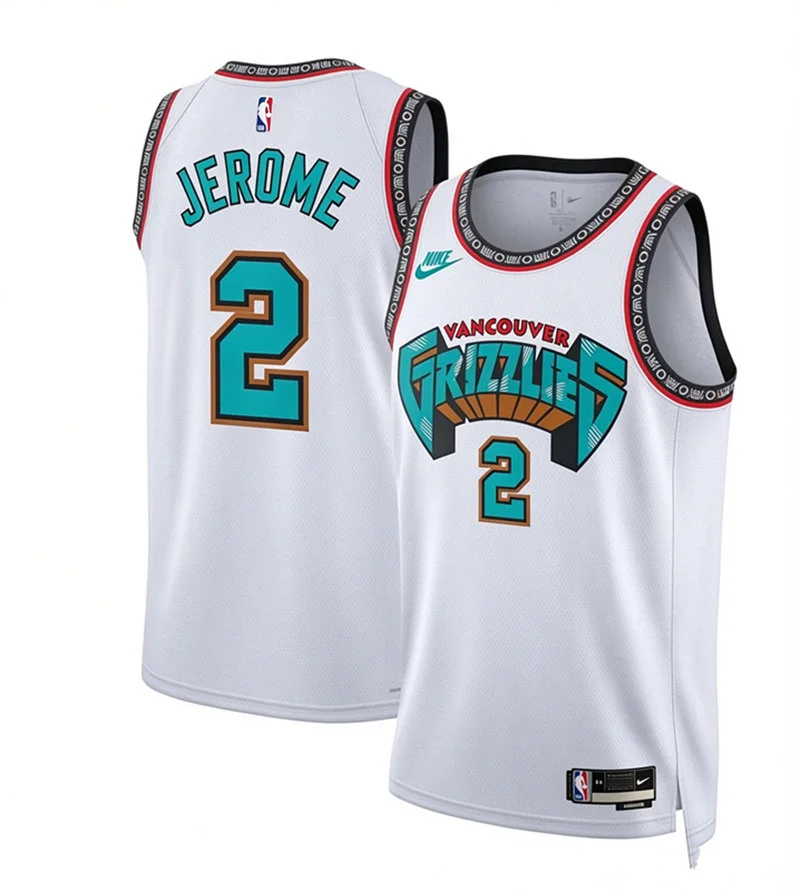 Mens Memphis Grizzlies #2 Ty Jerome Nike White Classic Edition Swingman Jersey