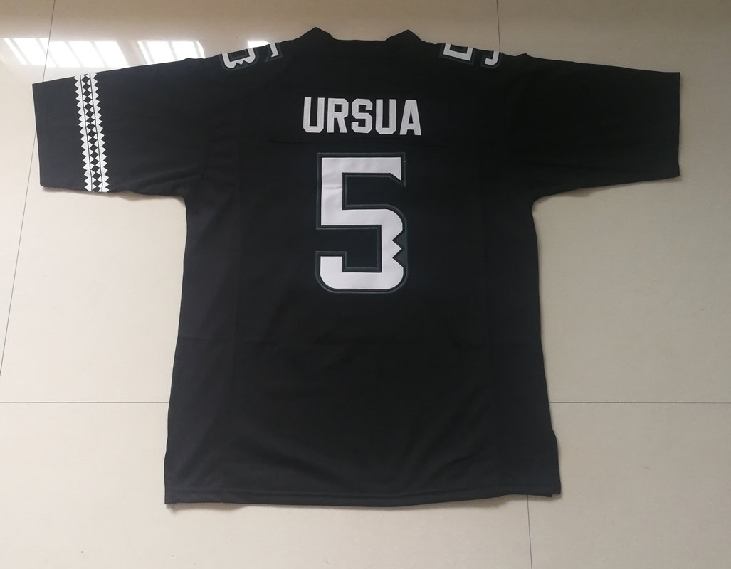 Men's NCAA Hawaii Rainbow Warriors #5 John Ursua Under Armour Black Football Jersey Men's NCAA Hawaii Rainbow Warriors #5 John Ursua Under Armour Black Football Jersey