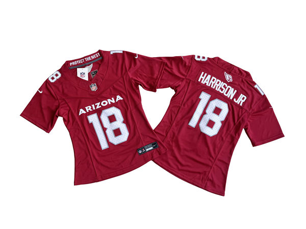 Womens Arizona Cardinals #18 Marvin Harrison Jr. Cardinal Limited Jersey