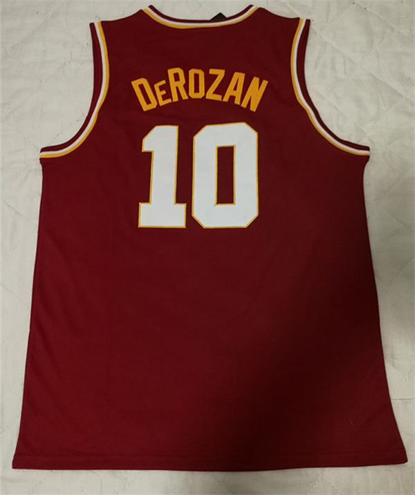 Men's USC Trojans #10 Demar DeRozan Red White Stitched Nike NCAA COLLEGE Throwback Basketball JERSEY Men's USC Trojans #10 Demar DeRozan Red White Stitched Nike NCAA COLLEGE Throwback Basketball JERSEY