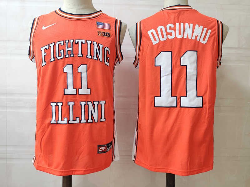 Men's Illinois Fighting Illini #11 Ayo Dosunmu 20-21 Orange Nike Basketball Jersey Men's Illinois Fighting Illini #11 Ayo Dosunmu 20-21 Orange Nike Basketball Jersey