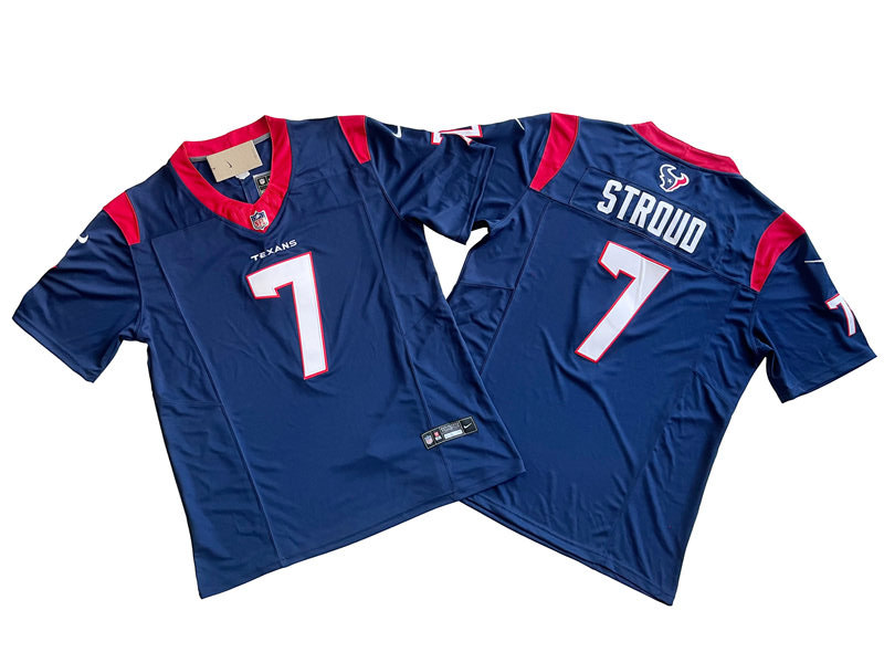 Men's Houston Texans #7 CJ Stroud Nike Navy 2023 Vapor F.U.S.E. Limited Jersey