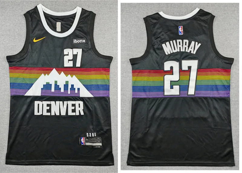 Mens Denver Nuggets #27 Jamal Murray Black 2025-26 City Edition Swingman Jersey