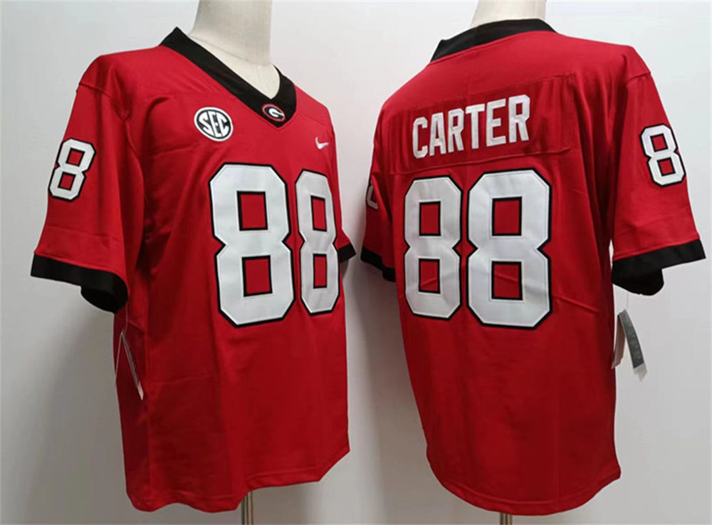 Mens Georgia Bulldogs #88 Jalen Carter Nike Red Home College Football Game jersey