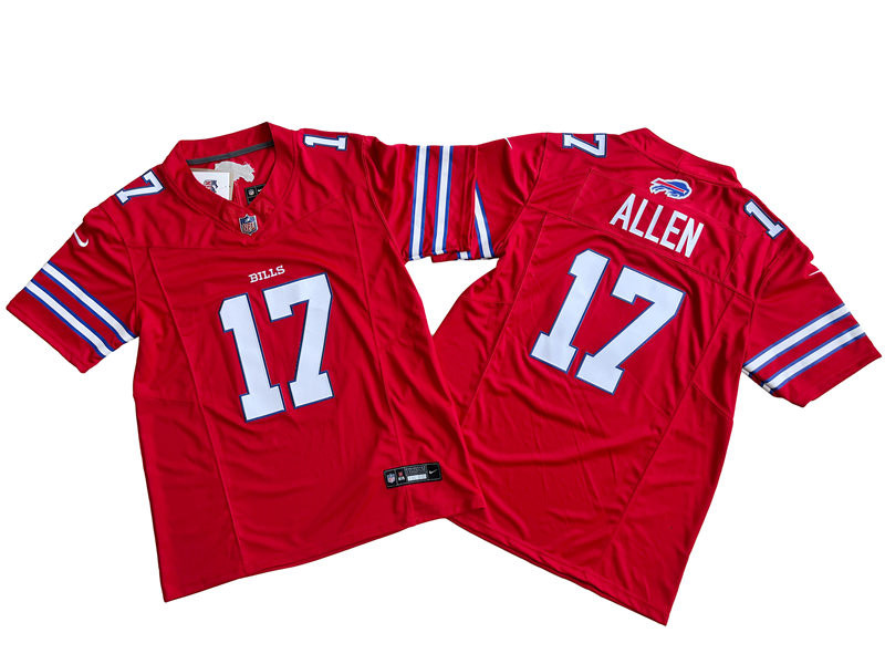 Men's Buffalo Bills #17 Josh Allen Nike Red Alternate Vapor F.U.S.E. Limited Jersey