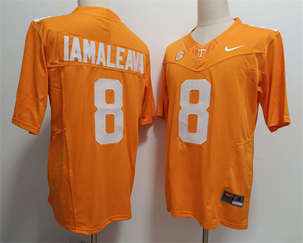 Men's Tennessee Volunteers #8 Nico Iamaleava Nike Orange College Football Jersey