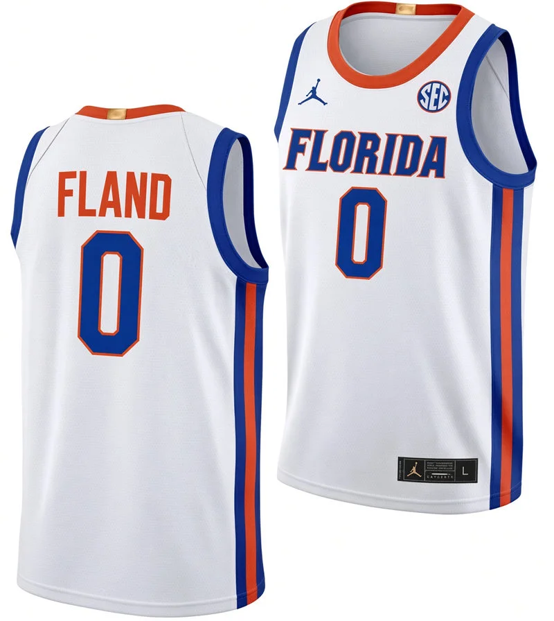 Florida Gators #0 Boogie Fland 2026 White College Basketball Game Jersey