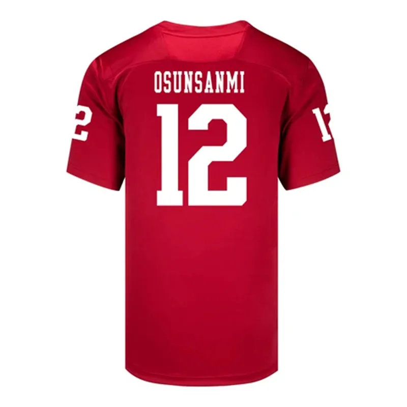 Indiana Hoosiers #12 Tobi Osunsanmi Crimson Indiana Football Game Jersey Indiana Hoosiers #12 Tobi Osunsanmi Crimson Indiana Football Game Jersey
