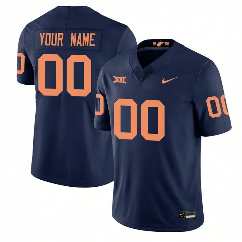 West Virginia Mountaineers Custom Navy 1965 Retro Football Jersey