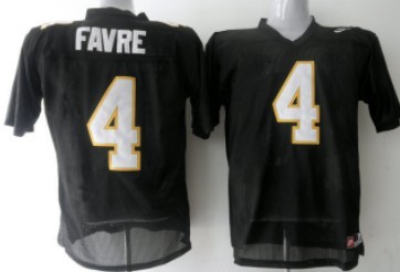 Southern Miss Golden Eagles #4 Brett Favre Black Football Throwback Jersey