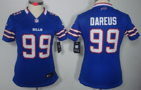 Nike Buffalo Bills #99 Marcell Dareus Light Blue Limited Womens Jersey