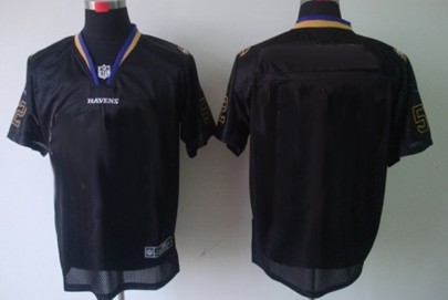 Mens Nike Baltimore Ravens Customized Lights Out Black Elite Jersey