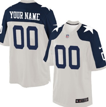 Mens Nike Dallas Cowboys Customized White Thanksgiving Game Jersey