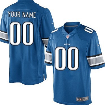 Mens Nike Detroit Lions Customized 2017 Light Blue Limited Jersey