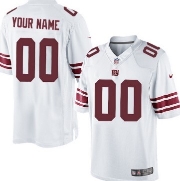 New York Giants Custom Nike White Vapor F.U.S.E. Limited Jersey