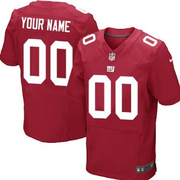 New York Giants Custom Nike Red Vapor F.U.S.E. Limited Jersey