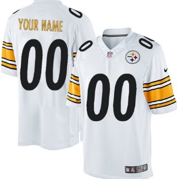 Pittsburgh Steelers Customized Nike White Vapor F.U.S.E. Limited Jersey