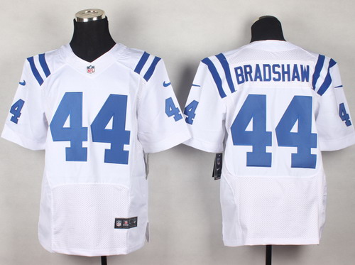 Men's Indianapolis Colts #44 Ahmad Bradshaw White Nik Elite Jersey