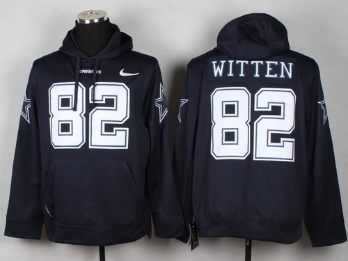 Dallas Cowboys #82 Jason Witten Blue Nike Hoody