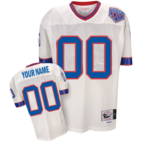 Buffalo Bills Customized White Throwback Jerseys