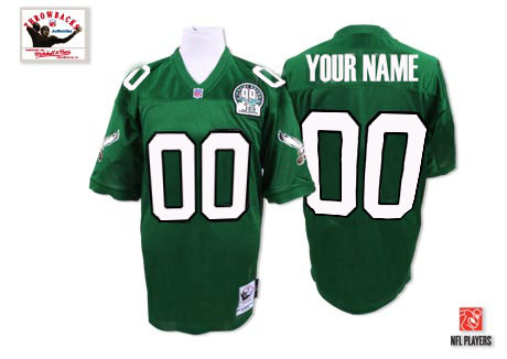 Philadelphia Eagles Customized Green 1990's Throwback With 99th Patch  Jerseys
