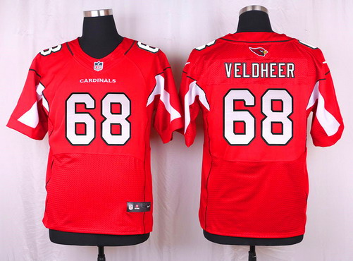 Men's Arizona Cardinals #68 Jared Veldheer Red Team Color NFL Nike Elite Jersey