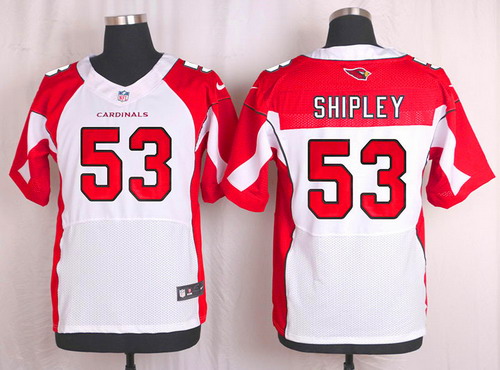 Men's Arizona Cardinals #53 A.Q. Shipley White Road NFL Nike Elite Jersey