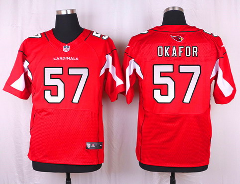 Men's Arizona Cardinals #57 Alex Okafor Red Team Color NFL Nike Elite Jersey