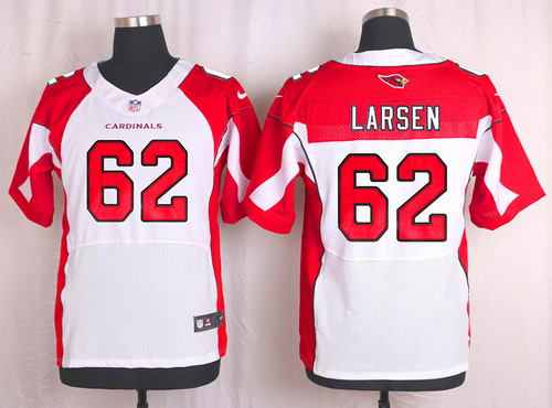 Men's Arizona Cardinals #62 Ted Larsen White Road NFL Nike Elite Jersey