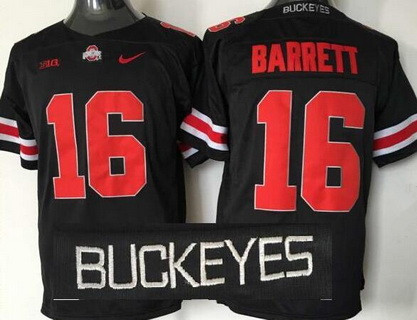 Youth Ohio State Buckeyes #16 J.T. Barrett 2015 Blackout College Football Nike Limited Jersey
