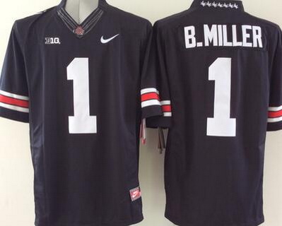 Youth Ohio State Buckeyes #1 Baxton Miller Black 2014 College Football Nike Limited Jersey