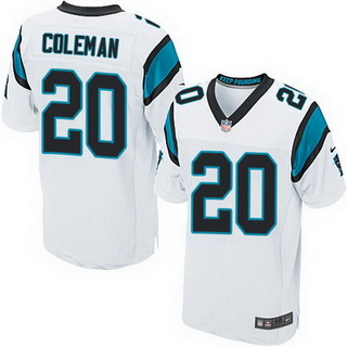 Men's  #20 Kurt Coleman Carolina PanthersWhite Road NFL Nike Elite Jersey