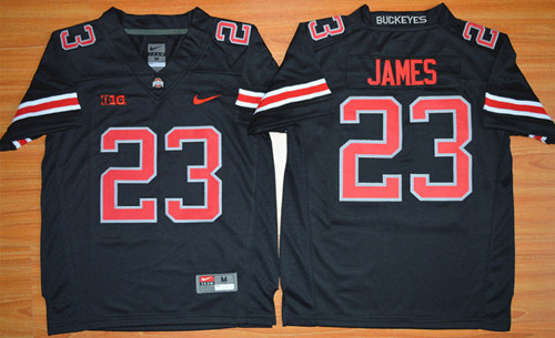 Youth Ohio State Buckeyes #23 Lebron James NCAA Football Jersey - Blackout