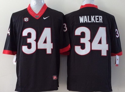 Kid's Georgia Bulldogs #34 Herschel Walker 2014 Black Limited Jersey