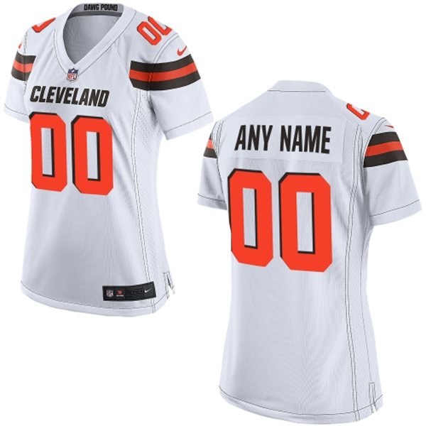 Women's Cleveland Browns Nike White Customized 2015 Game Jersey